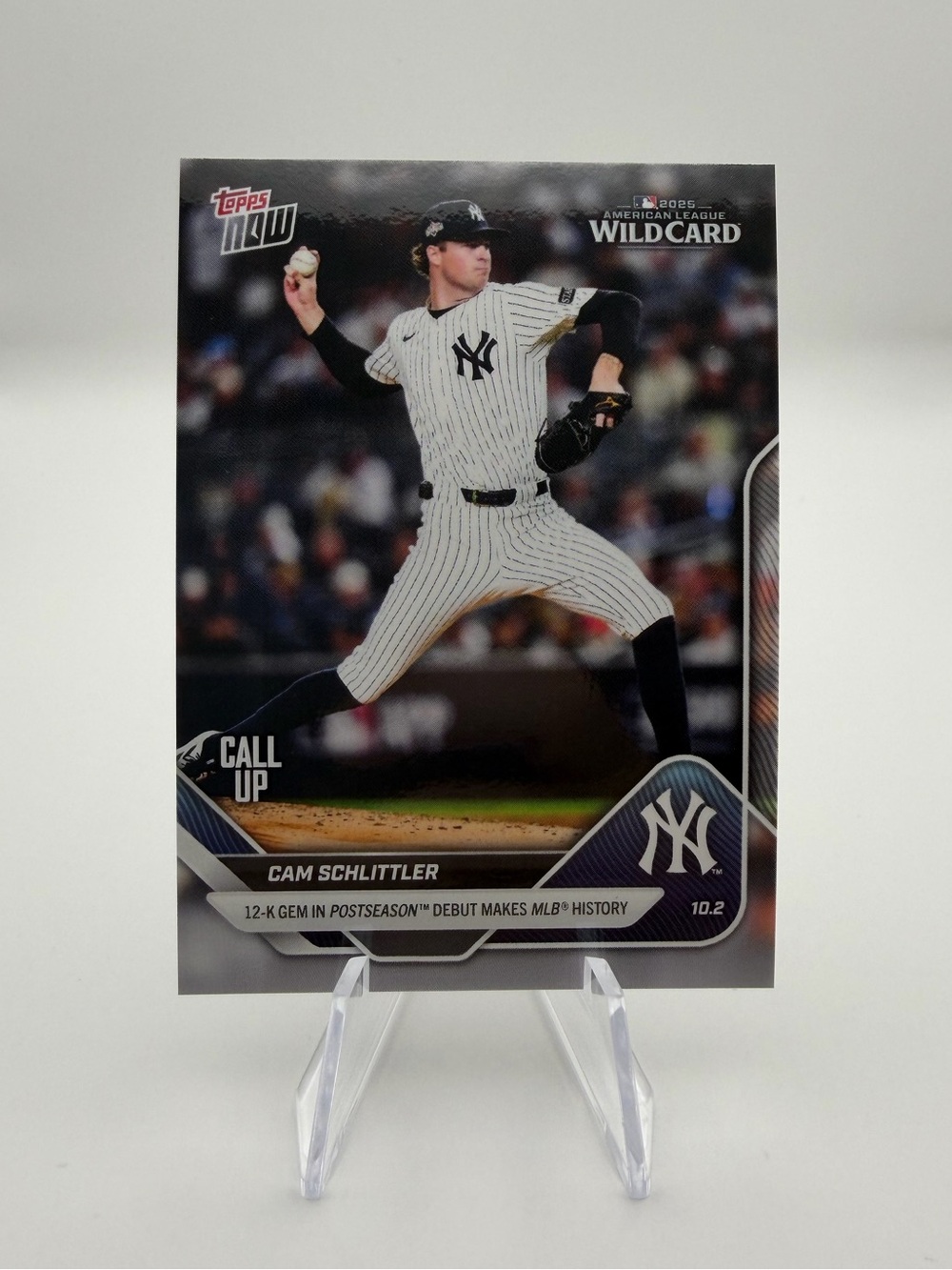 Topps Now #817 MLB Cam Schlittler Card